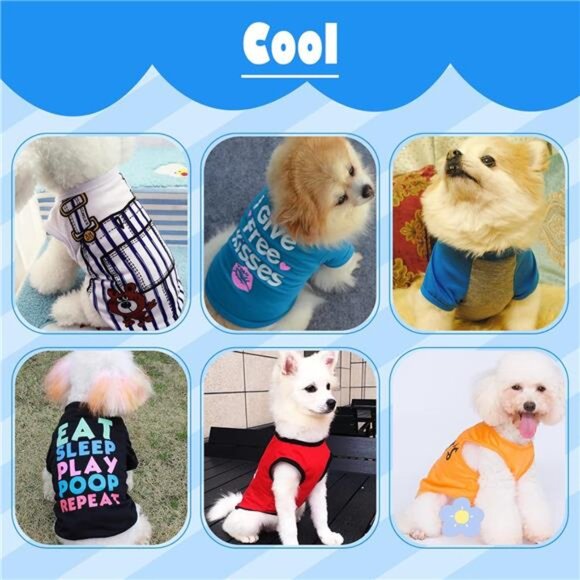 6 Pack Dog Clothes for Small Dogs Boy and Girl Outfits - Picture 7 of 10